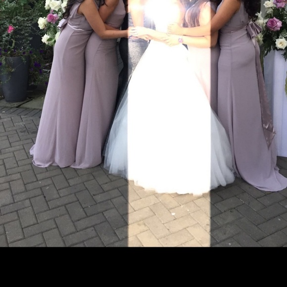 TFNC bridesmaid Sateen Bow Back Maxi Dress - Picture 7 of 7